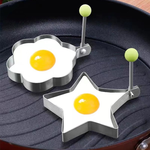 Non-stick rostfritt stål Stekt form Äggmatlagningsringar Stekt ägg Pannkaka Omeletter Form