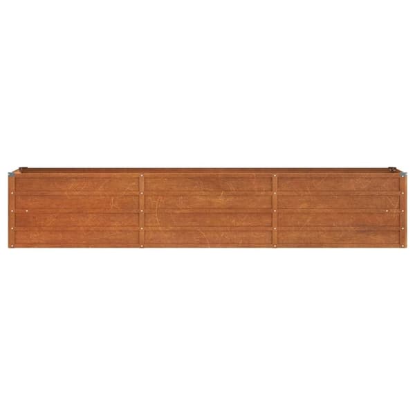 vidaXL Plantekasse Rusten 240x40x45 cm Rustfrit Stål