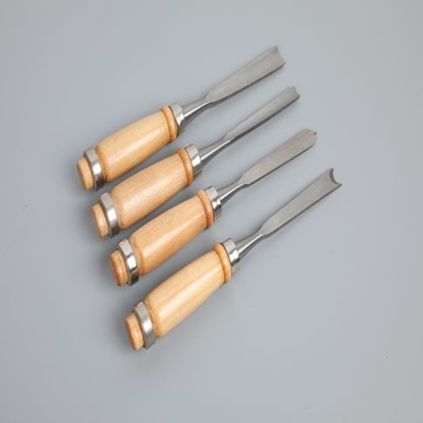 12 STK Treskjæringsverktøysett, Gouges trebearbeidingsmeisler, treskjæringskniver i full størrelse for DIY Skulptur snekkereksperter og Begi