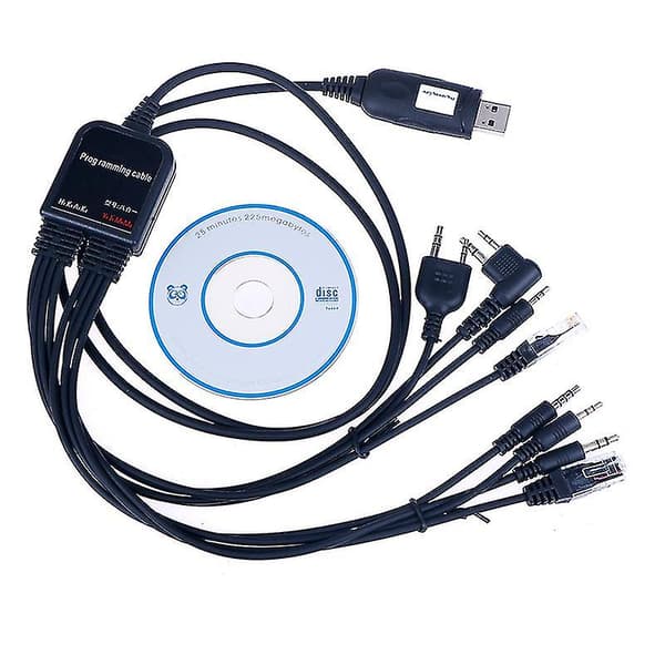8-i-1 USB-programmeringskabel för walkie-talkie och bilradio