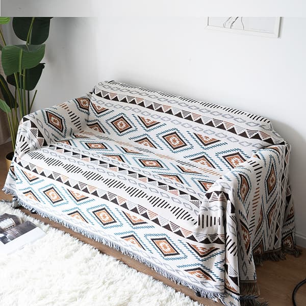 Sofatæppe vendbart alsidigt sofatæppe hyggetæppe sengetæppe til sofa, lænestol og enkeltseng - 180 x 230 cm B B