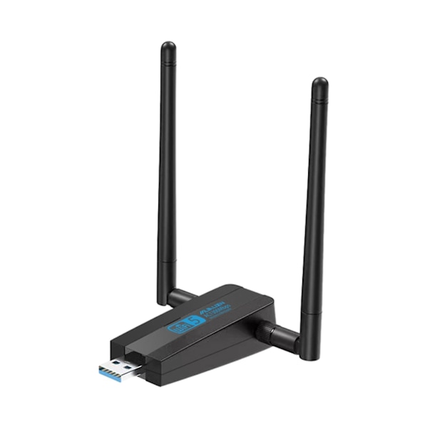 1300 Mbps Trådløst Netværkskort Driverfri Adapter Wifi Dobbelt Bånd 2.4g/5ghz Sort
