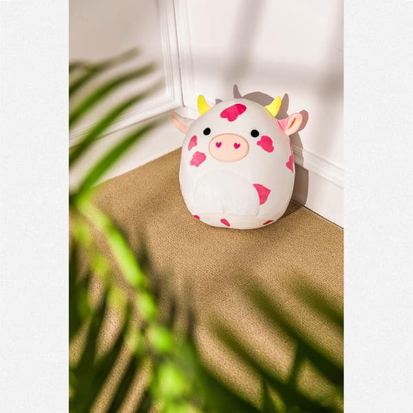 The Pink Spotted Cow Plush Pillow - 30cm 3D Cute Cow Pattern with Brown