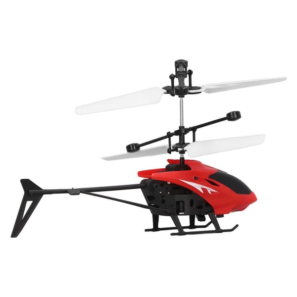 Mini RC Helicopter Stable Rotational Speed Boost Glow Waterproof Induction Helicopter Toy Red