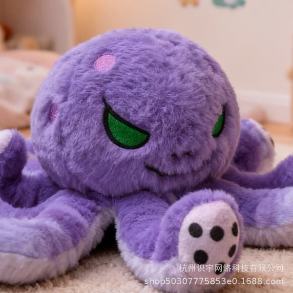 Paholaismustekala pehmolelu, tumma sarja, Halloween- ja pääsiäiskoristelulelu Devil Octopus 35cm Devil Octopus 35cm