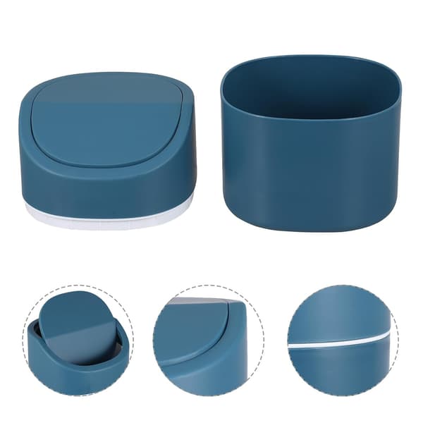 Creative Mini Dustbin with Lid for Table and Cabinet Use, Easy to Open and Close, Odor Isolation