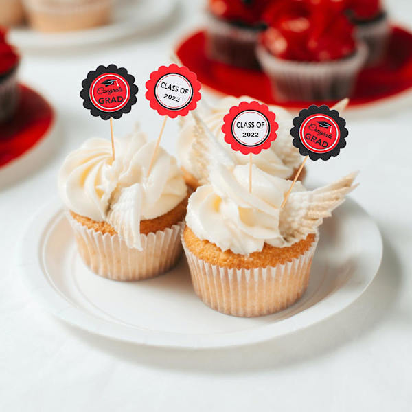 36 stk Bryllupsdekorasjon Graduation Cupcake Stick Graduation Temaer Kakepynt Graduation Cupcake Til