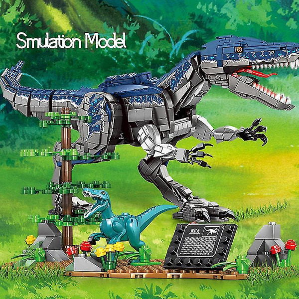 Kreativ kreativ Jurassic Tyrannosaurus rex modell byggeklosser dyreserie deformasjon dinosaur byggeklosser gutt barneleke gave