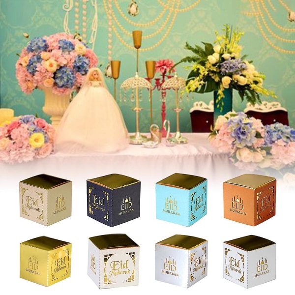 50x Candy Box Ramadan Present Box SupplyGold