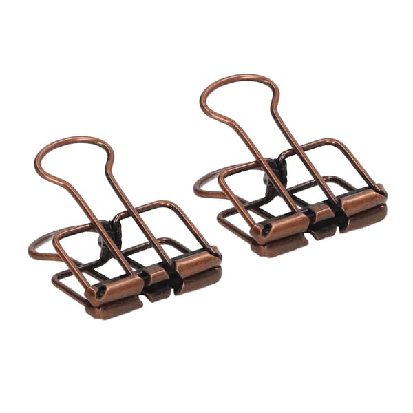 80 stk. hulclips 0,7 tommer robuste hule metalklemmer til hjemmekontor studier lilla bronze