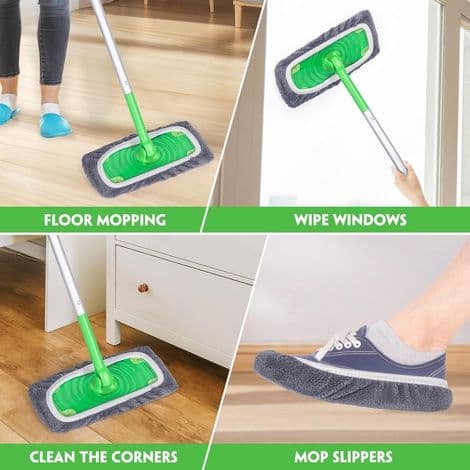 Swiffer Sweeper Refill - Återanvändbara dynor för våt- och torrengöring, 4-pack