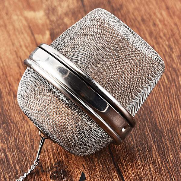 Rustfritt stål 2,75 tommers krydderkule te sil te infuser krydderkule krydder infuser/te ball, metallisk