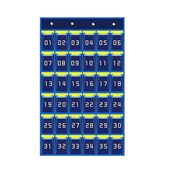 36 numeroitua taskua matkapuhelimen organizer Ripustettava säilytyspussi, yhteensopiva luokkahuonelaskimen kanssa