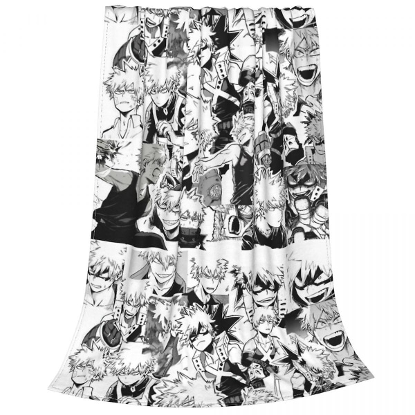 Katsuki Bakugo filtfilt Dekoration My Hero Academia Boku No Hero Academia Bärbar filt för hem soffa sängöverkast