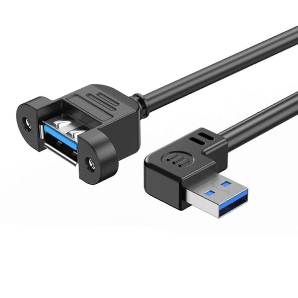 USB3.0 Hurtig Overførselsforlængerkabel Med Panelmontering 5 Gbps USB 3.0 Han Til Hun Adapterkabel til Industriel Computer 1,5 m højre right 1.5m