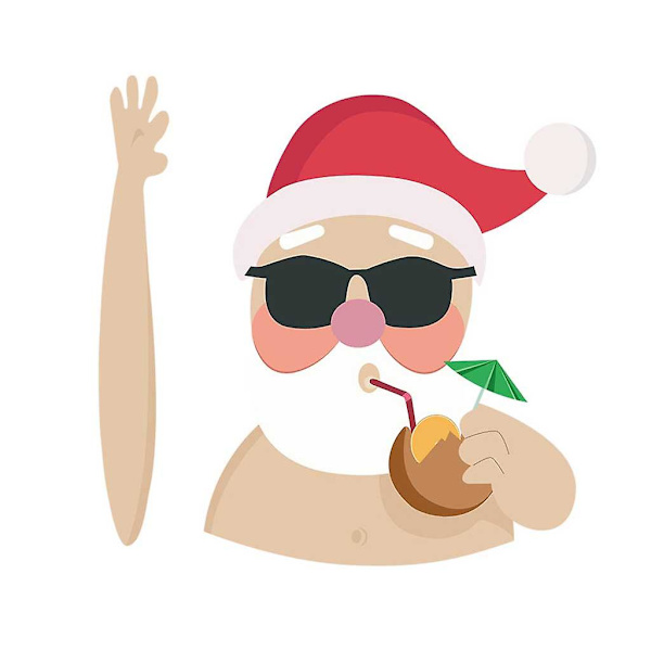Joulu Tarra Joulupukki Aaltoilee Säältä Suojattu Takalasin Pyyhkijän Koriste Coconut Santa