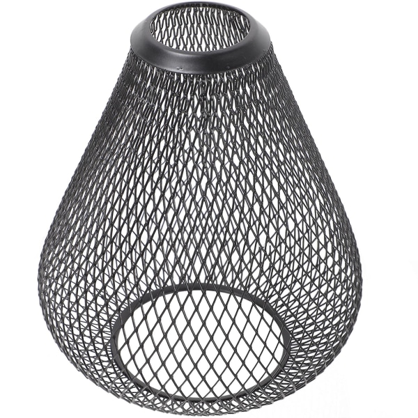 Pendellampe Skærm Hul Ud Lyspære Bur Lyspære Dæksel Til Bar Lyspære Sort 17X15CM Black 17X15CM