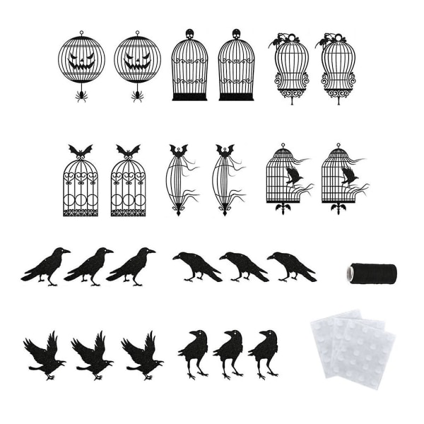 A1 Sett Halloween Hengedekorasjoner Perfekt for Hjem Innendørs og Utendørs