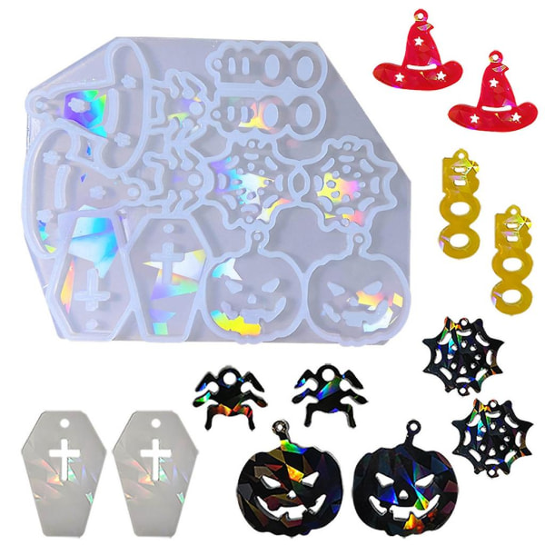 Ørestik Resinform, Holografisk Nøglering Charm Form Diy Resin SmykkeformB