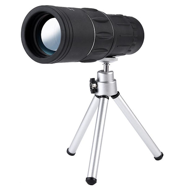 16x52 Zoom Optisk HD Linse Monokular Teleskop + Stativ + Klip Til Universal Telefon Sort
