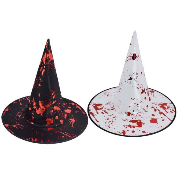 Blod Håndaftryk Hexehat Halloween Stor Hexehat Magikerhat Kostume Sort