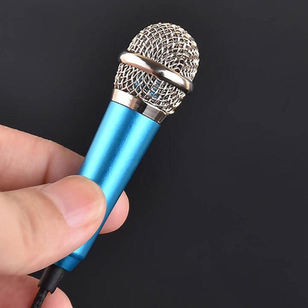 Mini Karaoke Kondensatormikrofon Til Telefon Computer Mini MikrofonBlå