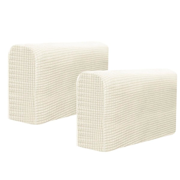 2 stk. Universelle Elastiske Sofa Armlæn Beskyttelsesbetræk Enkle Sofa Sidehåndklæder Beskyttende Klud Til Hjem Kontor ( Beige 45*16*20cm
