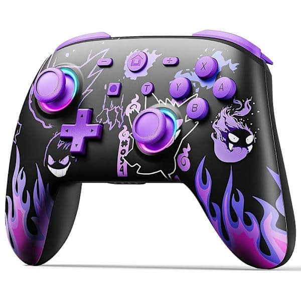 Kontroller for Nintendo Switch/OLED/Lite, Trådløs Pro Switch-kontroller med LED-joystick/Bevegelse/Vibrasjon/Turbo/Wake-X44-