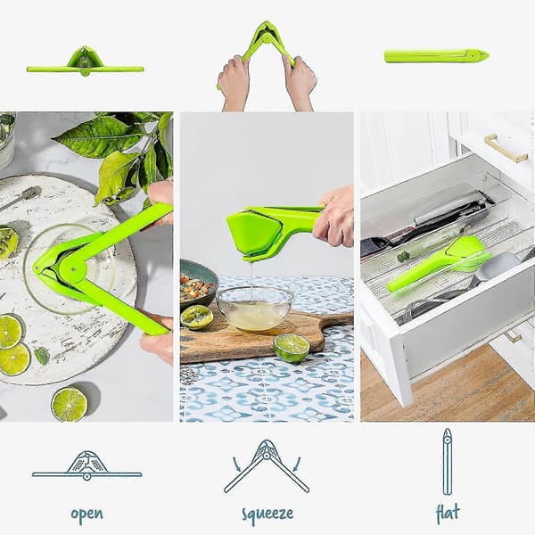 Lemon Fluicer, Letpresset Manuel Citronpresser, Citruspresser Foldes Fladt Sammen For Pladsbesparende Opbevaring, Citronpresser