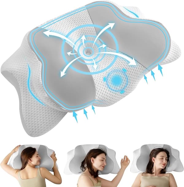 Ergonomic Pillow - Neck Relief Pillow - Suitable for Back, Stomach, and Side Sleepers - Memory Foam - Sleeping Pillow - Orthopedic Pillow