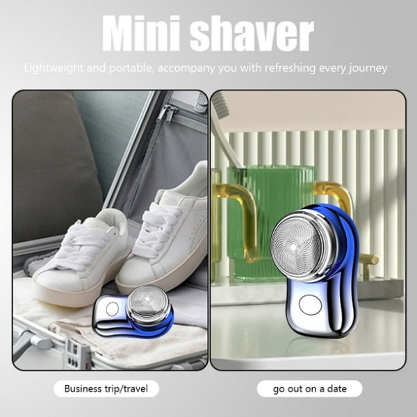 Herre Mini frem- og tilbagegående elektrisk barbermaskine til mænd Rejse skægbarbermaskine med