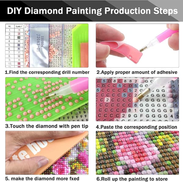 5D Diamantmaleri Sæt 30x40cm DIY Farverig Hest Diamantkunst