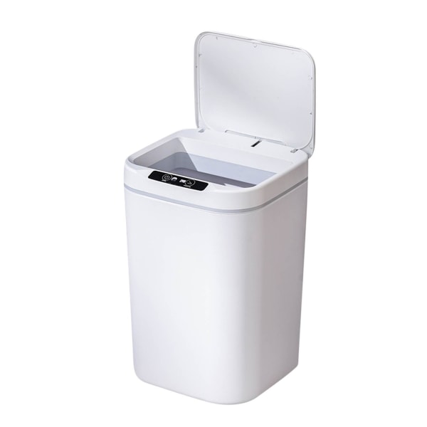 15l Smart Soptunna Automatisk Sensor Soptunna Elektrisk Avfallstunna Vattentät Soptunna För Kök B White
