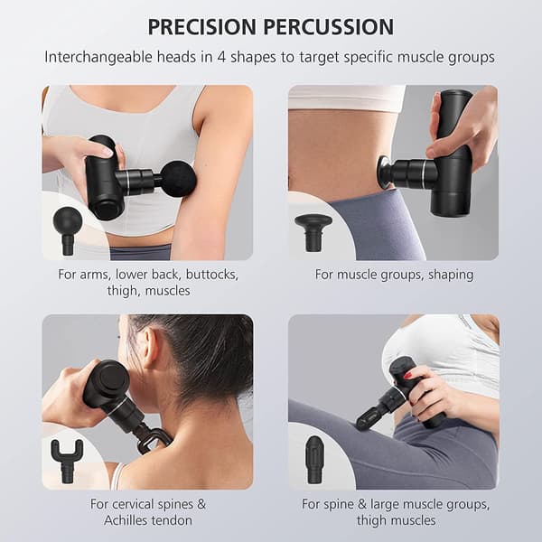 Mini massage gun, deep tissue massage gun, USB charging, lightweight