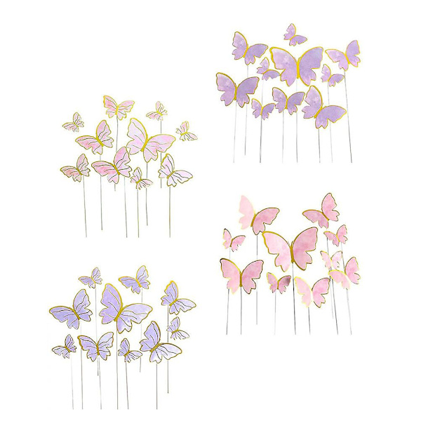 4 Sarjaa Purppuraa Puku Hääkakun Koristeita Syntymäpäivä Leivonnaiset Koristelu Hääjuhlat Koristeet Sekalaiset Assorted Color 9.1X4.1CM