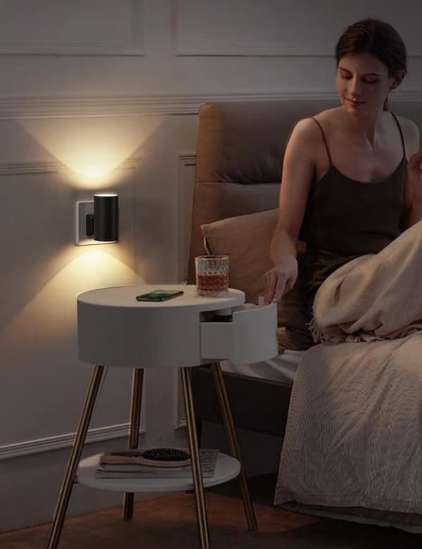 LED Night Light for Wall Socket, Dimmable Night Light, Night Light for Bedroom, Stairs, Bathroom, Toddlers