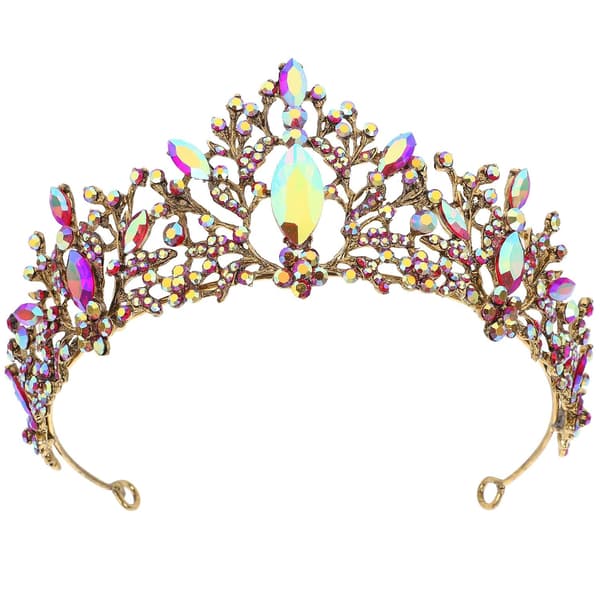 Hårband Krona Legering Barockstil Strass Inlagd för Kvinnor