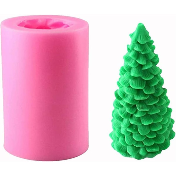 Ljusdekoration Julgran Formverktyg 3D Julgran Form Silikon Fudge Form 3D Doftande Ljusform DIY Silikonform För Julgran