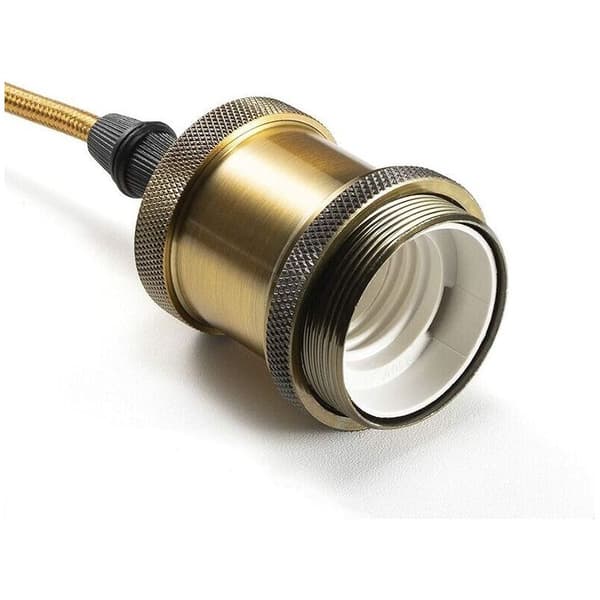 Debuns – Retromoderne metallpendellampe – 90 cm justerbar kabel – E27-sokkel – Kobber og keramikk for ulike rom