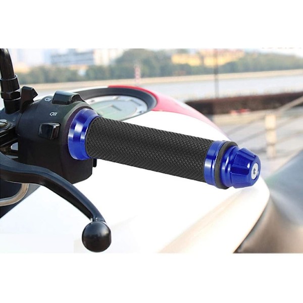 Motorcykelgreb 2 stk. Motorcykelgreb Hånd Aluminium Legering Gummi Pedal Biker Scooter Styr Blødt Dæk Greb Greb Modifikation Tilbehør