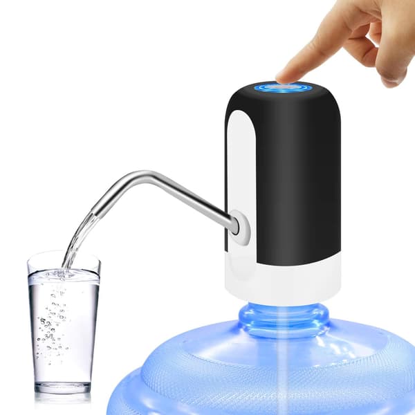 Vattendispenser för dunk, Universal vattenflaskpump, Automatisk vattenkannedispenser med strömbrytare och USB, för camping, kök