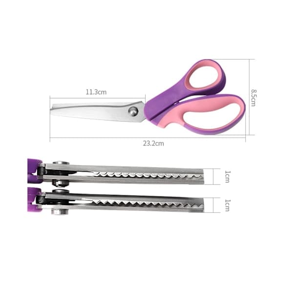 (Lilla) Zigzag saks 23,2 cm Professionel rustfrit stål se
