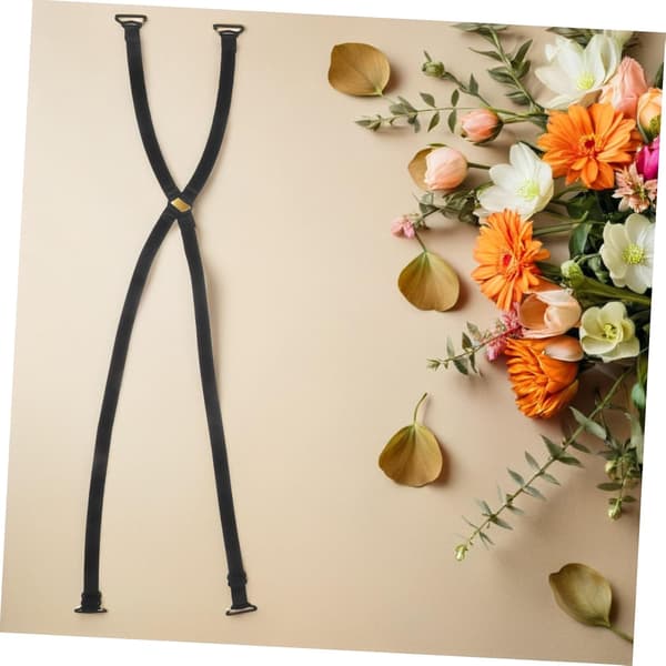 6pcs Adjustable Non-slip Strap Clips Elegant Crisscross Back Design Shoulder Strap Replacement Decorative Elastic Underwear