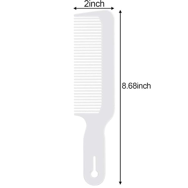 White 3-pack Barber Combs Clipper Comb Flat Top Haircut Combs Perfect for Haircuts and Flat Tops