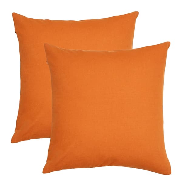 2 ensfargede putetrekk i bomull og lin, utendørsputer til hagestoler og sofatrekk til stue (40x40cm)