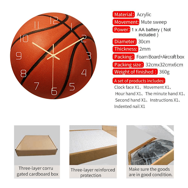 Rustik Vægur, Til Hjemmet Stue Soveværelse Kontor, Stue Soveværelse (Basketball)