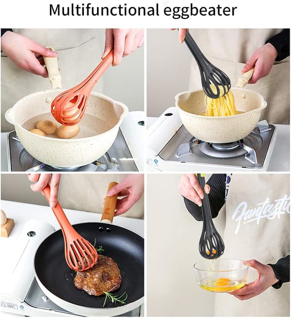 Eggtang, matklyper, multifunksjonell eggvisp, manuell eggvisp, kjøkkeneggvisp, matmikser