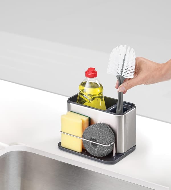 Oppbevaring/Organisator for vask, svampstativ, børste og oppvaskmiddel