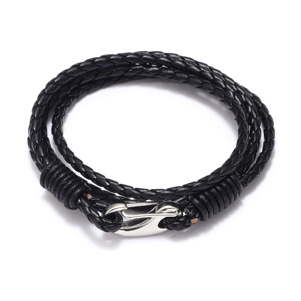 Koreansk version prydnader armband ormåder kohud herr rostfritt stål