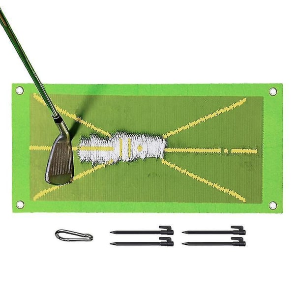1 stk Golf Swing Mat Strike Direction Marker Tracking Golf Swing Treningsmatte Golf Øvingsutstyr Mesh hjelpematte